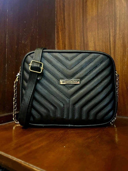 Chic Urban Elegance Crossbody Bag Black - MAZ Collection